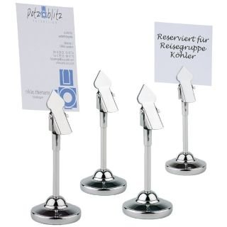 Galda karšu turētāji 4gab ar klipsi h-10cm + 20 kartītes