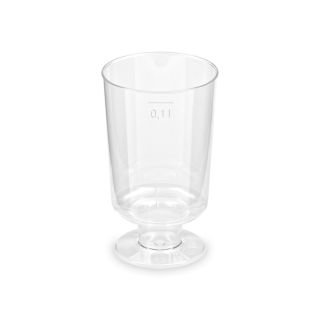 Glāzes v/l. plastmasas 100ml uz kājiņas 15gab