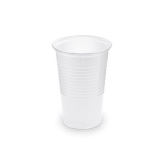 Glāzes v/l. plastmasas 200ml baltas 100gab