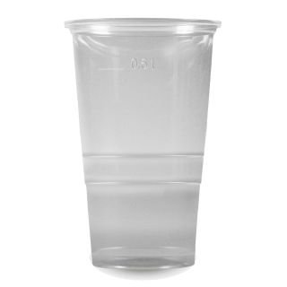 Glāzes v/l. plastmasas 500ml caurspīdīgas 10gab