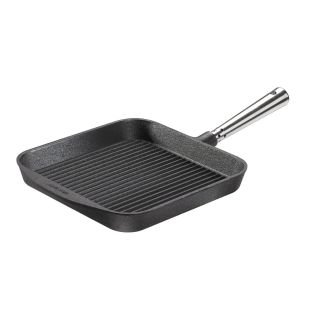 Grillpanna 25x25cm, ar tērauda rokturi