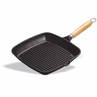 Grillpanna 29×29cm h-4.3cm ar koka rokturi VN