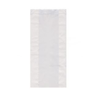Maisiņi papīra 2kg 14+7×32cm balti 100gab