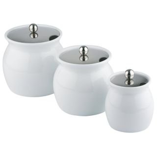 Mērču trauks-podiņš 0.8L h-13cm porcelāna, ar met.vāku