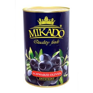 Olīvas melnās bez kauliņiem 4250ml/2000g MIKADO