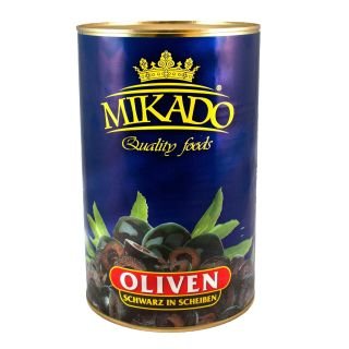 Olīvas melnās grieztas 4250ml/2000g MIKADO
