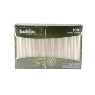 Sveces konusveida h-24.5cm ø2.4cm 100gab 7h baltas