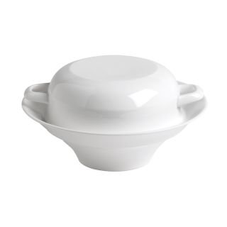 Musselplate with lid , white ø28 h-8.7cm