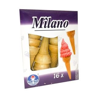 Vafeļu konusi Milano h11,2cm 16gab.