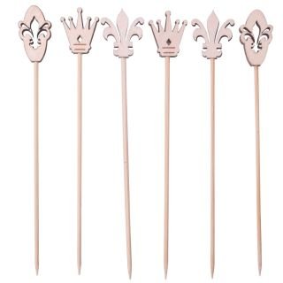 Decorative picks ROYAL 12cm 6 pcs V_O