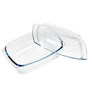 Dish 33x21x6cm 4.10L for baking 500 degree, glass