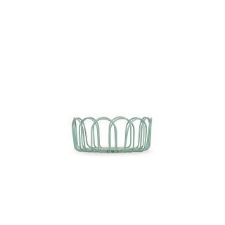 Wire basket 16xH7cm green Flores