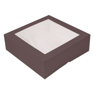 Kastīte ar logu 32x32 h-10cm brūna