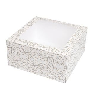 Kastīte ar logu 24x24 h-12cm balta