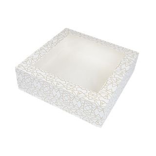 Kastīte ar logu 32x32 h-10cm balta