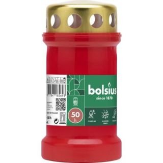 Svece kapu ar vāciņu 50h sarkana NR3L