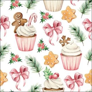 Salvetes 33cm 3-k. 20gab CHRISTMAS SWEETS PINK
