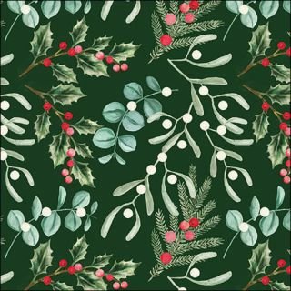 Salvetes 33cm 3-k. 20gab FOLIAGE SCATTER GREEN