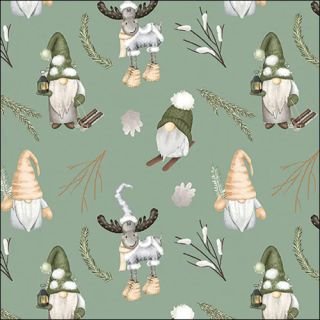 Salvetes 33cm 3-k. 20gab FOREST GNOMES SAGE