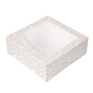 Kastīte ar logu 28x28 h-10cm balta
