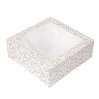 Kastīte ar logu 30x30 h-8cm balta