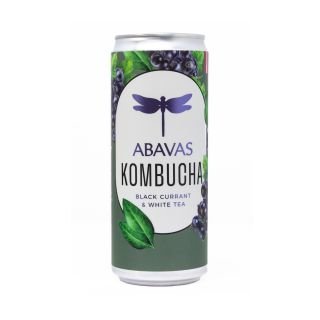 ABAVAS Kombuča ar upenēm un balto tēju 0.33L, 0%