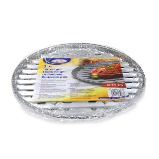 Alumīnija grillšķīvis apaļš v/l 34cm, 3gb