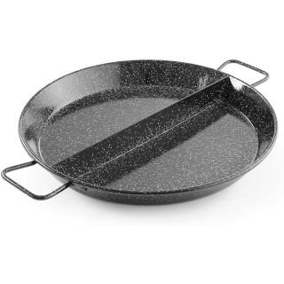Enamelled paella pan with compartments, HENDI, 2 compartments, ø430x(H)47mm
