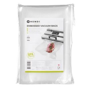 Maisiņi - rievotie - vakuuma iepakošanai 75μm, 200x300mm, 100 gab. (-20°C +110°C)