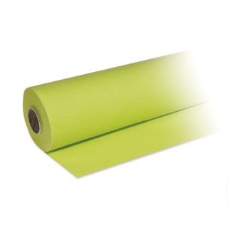 Paper tablecloth PREMIUM, yellow/green, 25×1.2m