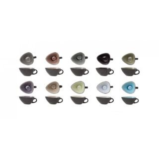 Bowl with handle STREETFOOD 10.5x9cm h-5cm triangle, colored