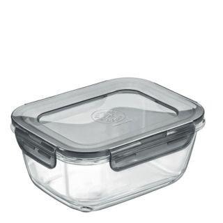 Trauks stikla EVOLUTION 1000ml, 18x14cm, hermētisks pelēks