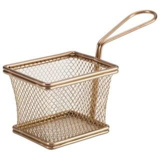 Grozs fri kartupeļiem metāla 10x8x7.5cm vara krāsā