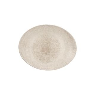Šķīvis 31.7x25.5cm ovāls, RAKU AGATE GREY