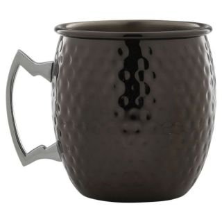 Krūze metāla 550ml Hammered melna