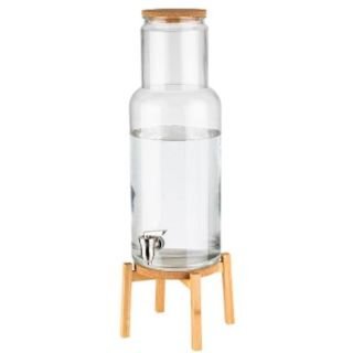 Trauks dzērienam NORDIC WOOD stikla 23x23cm h-60.5cm 7.5L ar statīvu