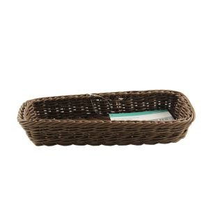 Groziņš galda piederumiem plm. 27x10cm h-4.5cm brūns