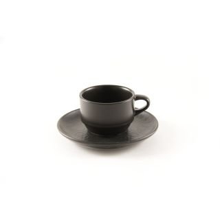 Espresso krūze 90ml MATT BLACK ar apakštasi ø 12cm