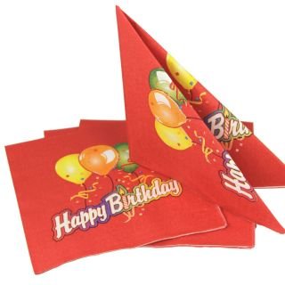 Napkins 33cm 3-ply 20 pcs HAPPY BIRTHDAY