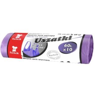 Atkritumu maisi 60L 10gab ar rokturiem (13 mic)