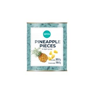Ananasu gabaliņi sīrupā 3050g/1840g GEMOSS COLLECTION