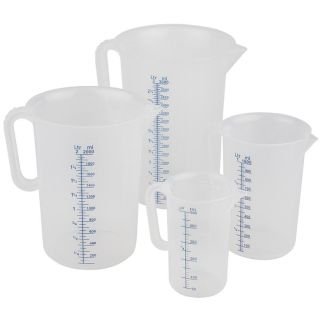 Mērkrūze 1L h-17cm ar iedaļām un rokturi PP