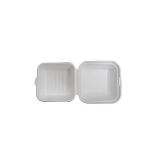 Kārbas v/l BIO hamburgeriem 15.3x15.3x4.3/7.7cm, 50gab cukurn.šķiedras