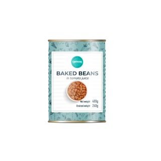 Pupiņas tomātu mērcē 400g/240g GEMOSS COLLECTION