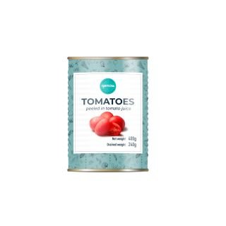 Tomāti mizoti tomātu sulā 400g/240g GEMOSS COLLECTION