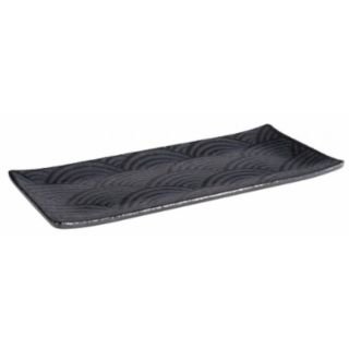 Paplāte 23x10.5cm DARK WAVE melamīna melna