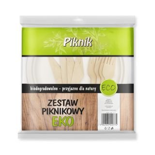 Galda piederumu komplekts ECO 3x4gab (dakša nazis šķīvis)