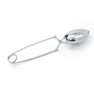 Tējas sietiņš n/t ar turētāju ø5cm l-16cm ovāls