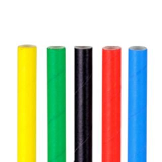 Paper straws ø8mm h-25cm 150 pcs multicolored