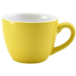 Krūze porcelāna 90ml dzeltena COLOURED